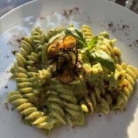 fusillone con pesto di zucchine e basilico - Caffè Centrale Capaccio