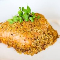Filetto di salmone in crosta di nocciole - Demo Bari Ristorante