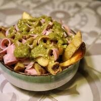 Patate, Mortadella e pesto di pistacchio - Paninoteca del Pomo