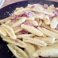 Cortecce con Stracciatella di Bufala e Prosciutto cotto - PrimeQuerce Mezza Pensione