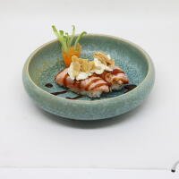 86 - NIGIRI Salmone Scottato Mandorle - Sushi D'Oro