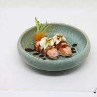 85 - NIGIRI Salmone Scottato Pistacchio - Sushi D'Oro