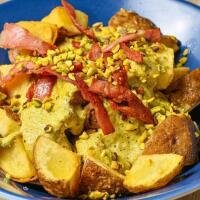 Patatina Crema di pistacchio e mortadella piastrata - Figaro Burger House