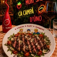 TAGLIATA DI MANZO CON RUCOLA FRESCA, POMODORINI, GRANA E ACETO BALSAMICO - Tamburella - Trattoria e Pizzeria