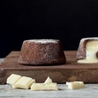 Soufflé cioccolato con cuore al cioccolato bianco - Casa Bulgarini