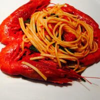LINGUINE CON GAMBERONI - Lido Santa Maria