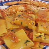 Paccheri agli scampi - Chalet Malibu