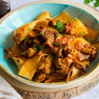 PAPPARDELLE Porcini Salsiccia - Ristorante Pizzeria Antica Marina