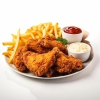 Patatine fritte e pollo croccante - CamerBurger