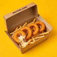 cheesy onion rings + masterchips - Peterland Giarre