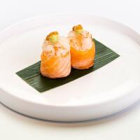 099.- Gunkan gio salmone e gambero - Leon D'Oro Sushi - Cassola